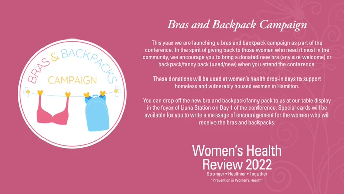 Bras and backpack campaign