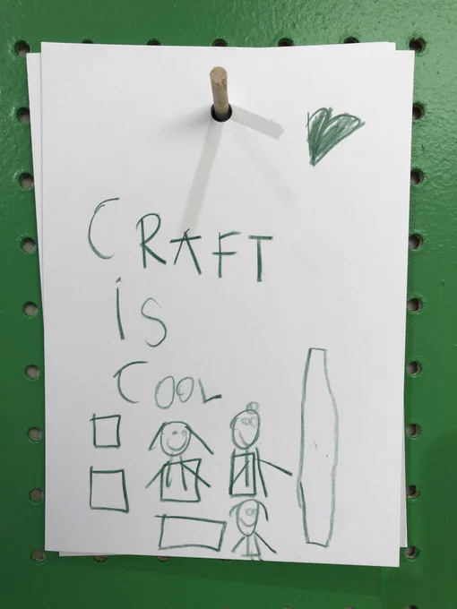 Feedback card from Craft School: 'Craft is cool'