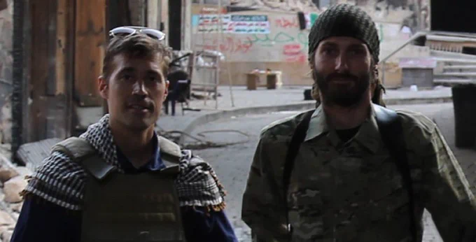 James Foley and Matthew VanDyke in Aleppo, Syria.