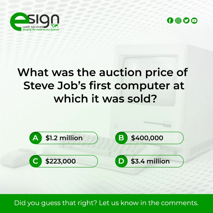 #stevejobs #quizcompetition #quiztime #onewordanswer #digitalmarketing #digitalmarketingquiz #esignwebservices