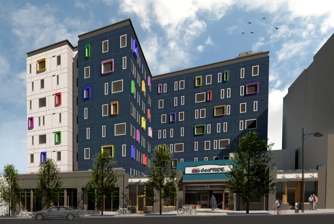 Artist's rendering of the Pride Place building