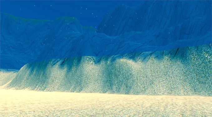 Underwater view on Terrain Texture By Height Tool (TTHT) Version 3