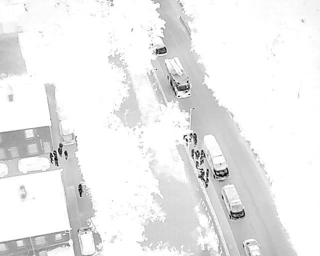 Thermal view of scene