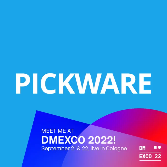 Pickware bei der DMEXCO 2022 in Köln. Nur noch eine Woche!