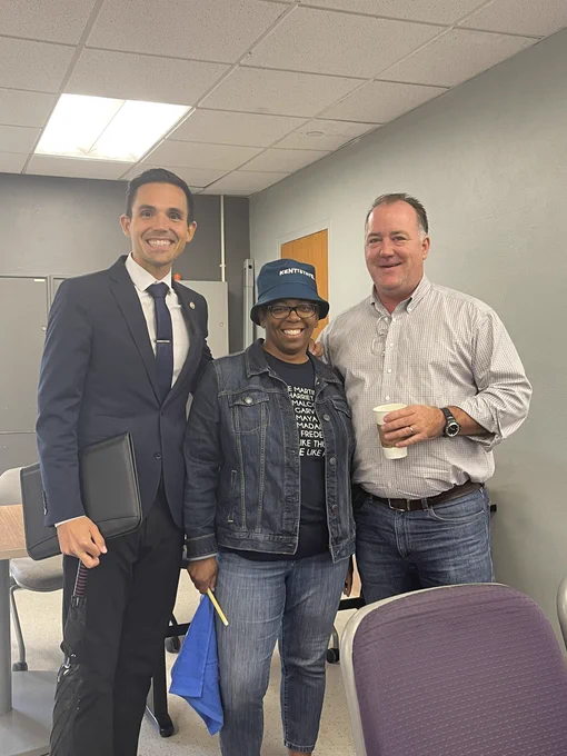 Executive Director Justin Edwards (Career Exploration and Development), Assistant Deans Liz Piatt and John Jewell at University College’s Deans Welcome
