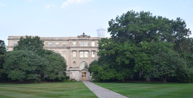 A foggy shot of Marston Hall