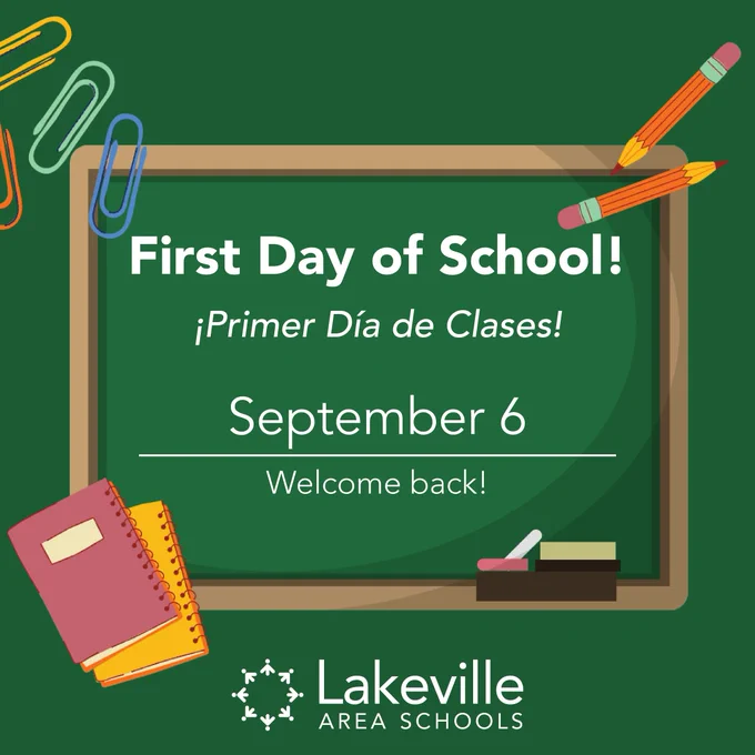 First Day of School Chalkboard Graphic - September 6 - Welcome Back 