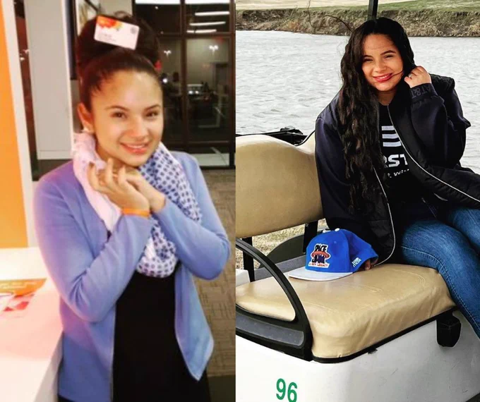 Left: Grace 10 years ago
Right: Grace now