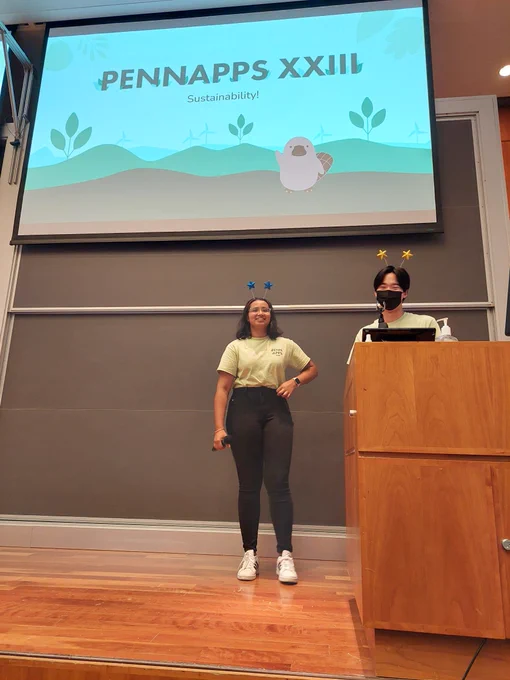 2 people presenting