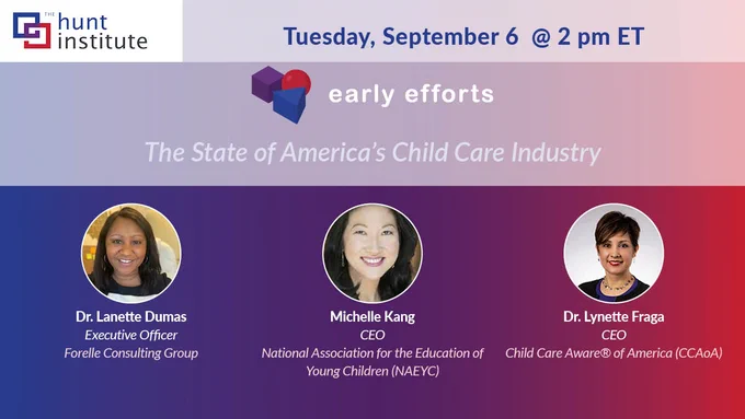 The State of America's Child Care Industry: Webinar on Tues, September 6 @ 2pm ET