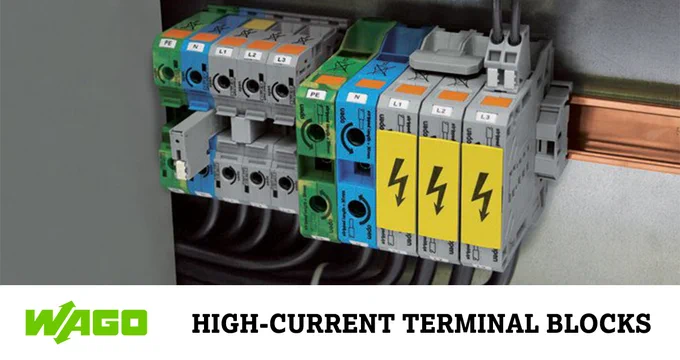 WAGO High-Current Terminal Blocks – POWER CAGE CLAMP for conductors up to 185 mm²