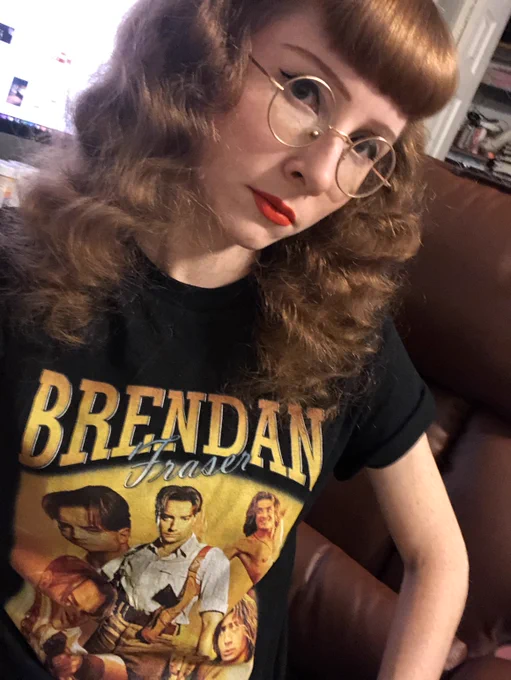 Me and my Brendan Fraser t-shirt