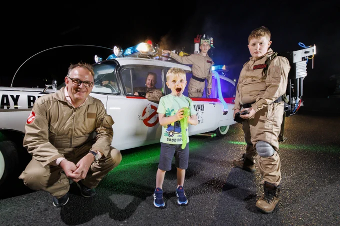 Ghostbusters ECTO1 car joining Cannonball 2022 in Trim this weekend. 