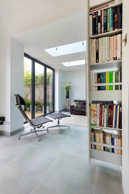  #nationalreadabookday To celebrate, here is a lovely library in one of our projects. Perfect for a quiet place to read and relax on a rainy day.