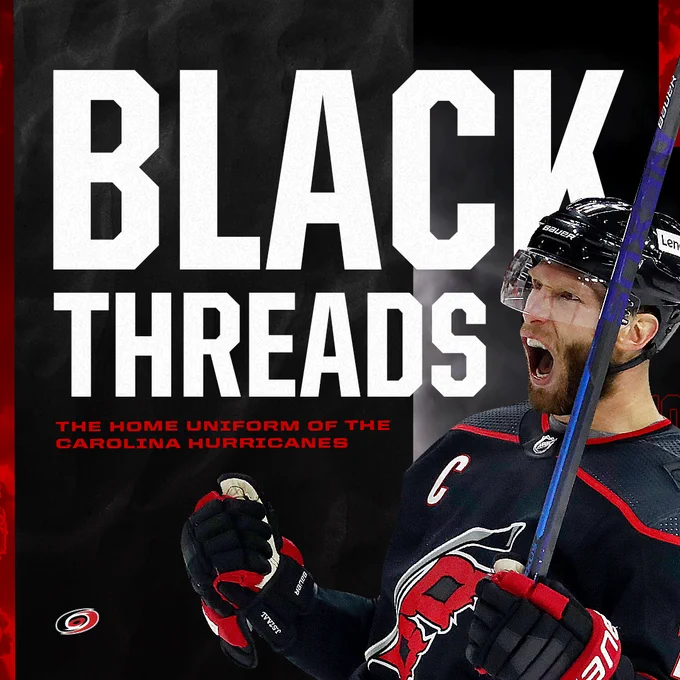 Graphic promoting the black uniform as the Canes' new home uniform