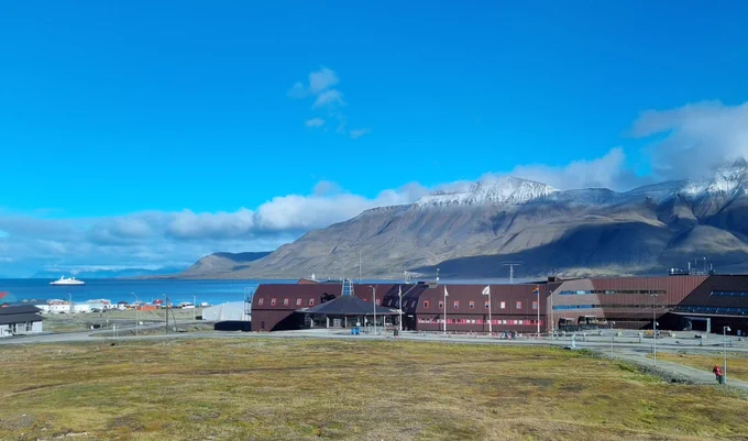University centre with mountains and fjord in the background