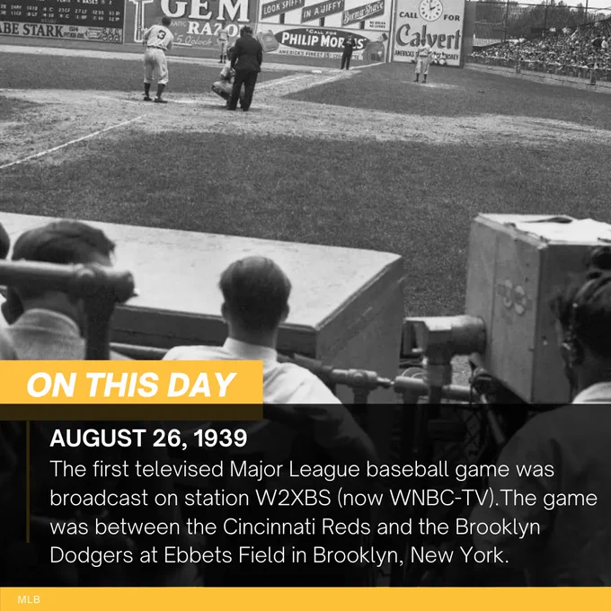 Image: A photo of the baseball game at Ebbets Field.