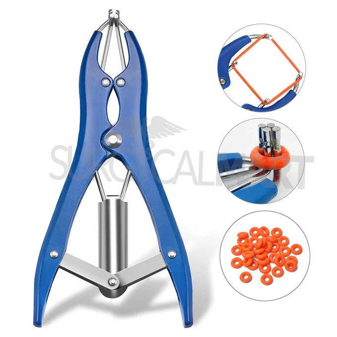 Livestock Elastrator Castration Bander Plier 8.26" (21cm) with Ring - Surgical Mart