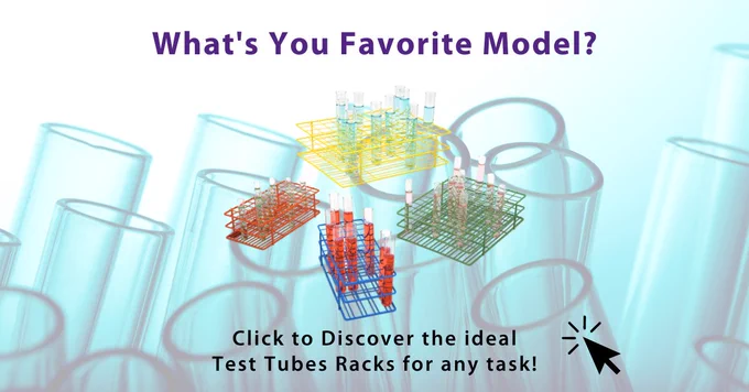 SP Bel-Art and SP Wilmad-LabGlass make test tube racks in assorted sizes, colors, and materials for almost any project. Click now to discover yours.