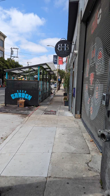 A photo of the outside of Black Hammer Brewery. 