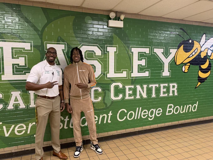 Ayo and Principal Donnell Rader