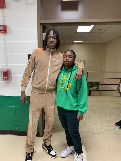 Ayo and girls basketball team captain Amaya