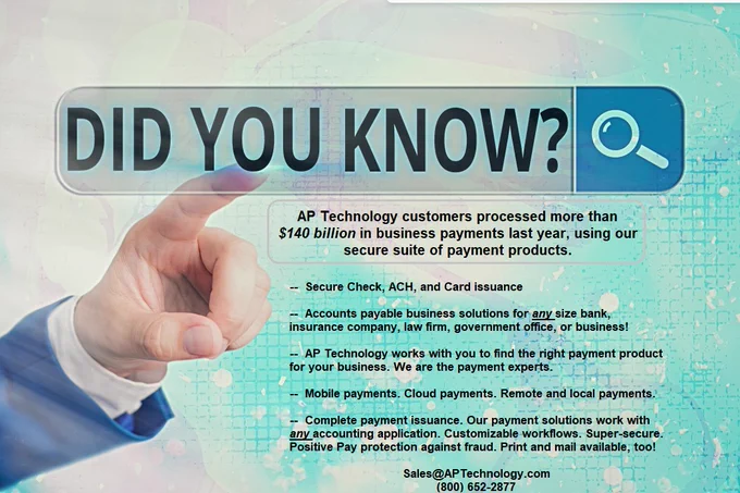 SecureCheck is the in-office and remote check approval, signing, processing, protecting, and issuance software for your business! Print checks securely and remotely within your network. Watch this video! https://www.aptechnology.com/business-check-printing.html 
#accountspayable #business #businesscheck #checkprinting #businesspayment #remotework