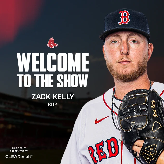 A "Welcome to The Show" graphic for Zack Kelly, who made his Major League debut tonight in Minnesota.