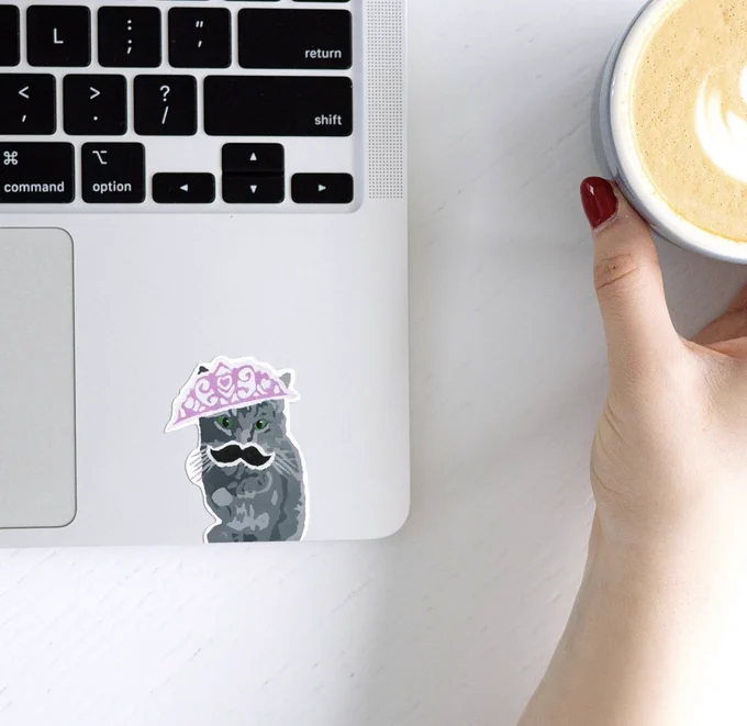 Myra Lynne Art cat sticker