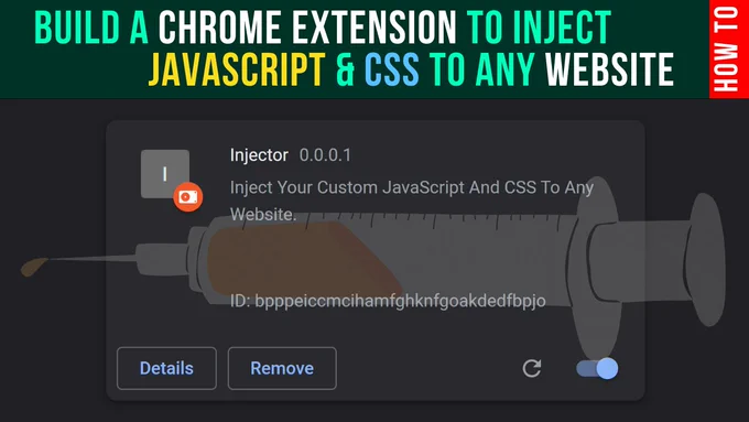 In this video, I'm gonna build a chrome extension to inject JavaScript and CSS into any website, By that extension, you can inject your custom JavaScript or CSS codes to a single website or multiple websites, By The JavaScript and CSS Injection you can change any website style, theme, fonts, colors and more... to your favorite look also you can manipulate HTML DOM to create, change, remove all of the elements in a website, as you can see Now I'm using my custom version of YouTube, For example, you can create a complete theme and use that website with your theme.