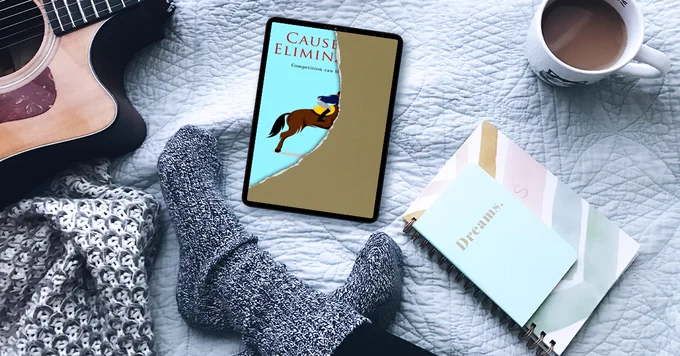 book with cozy socks