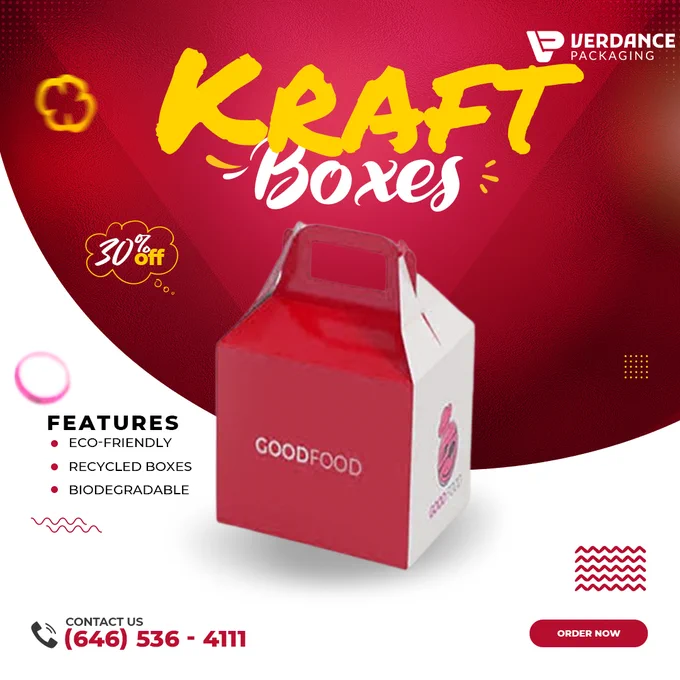Custom Kraft  Gable Packaging Boxes for less at Verdance Packaging