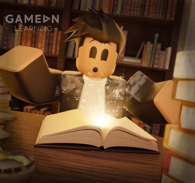 Roblox GFX of character reading