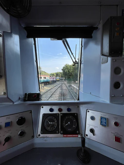The view from the cab window at Shepherdswell station