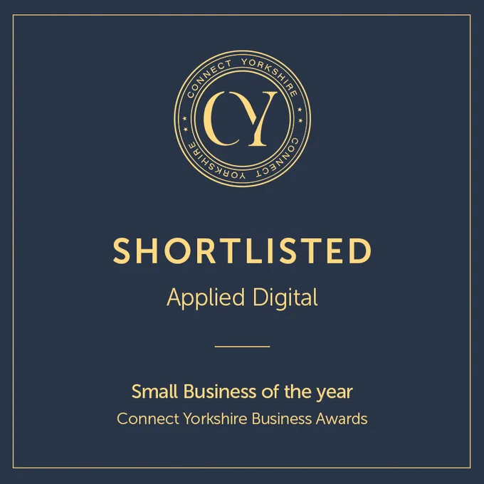 Applied Digital shortlisted for Small Business of the Year at the Connect Yorkshire Inaugural Business Awards