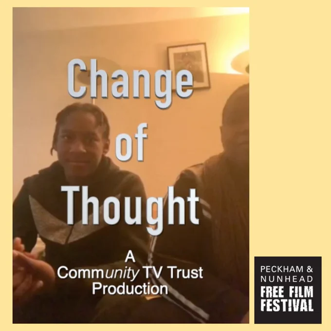 Image of two boys and text Change of Thought
