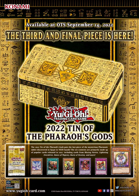 Yu-Gi-Oh! TCG Tin Of The Pharaohs Gods 2022 Mega Tin