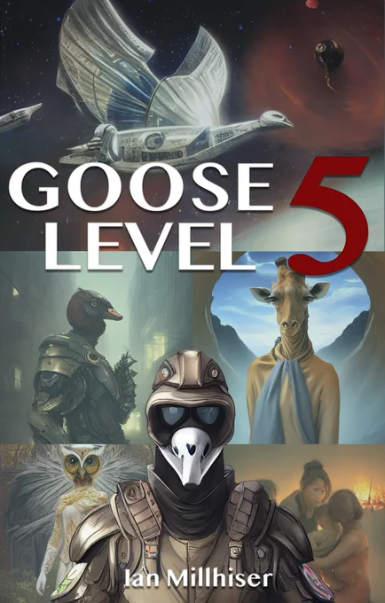 Fake book cover for a twitter thread sci-fi story about sentient waterfowl.