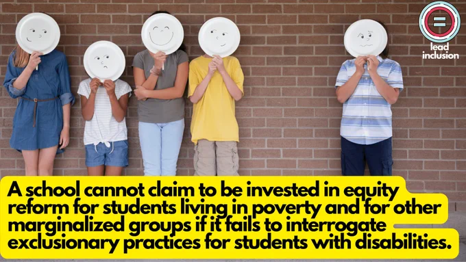 Image of 5 students, all holding paper plates with drawn faces over their own faces. 