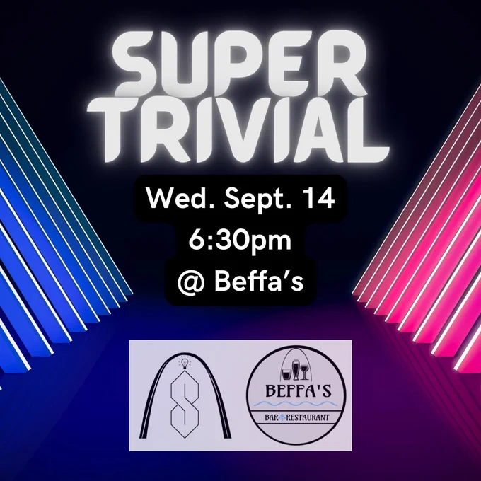 Super Trivial, Wednesday September 14, 6:30pm at Beffa’s