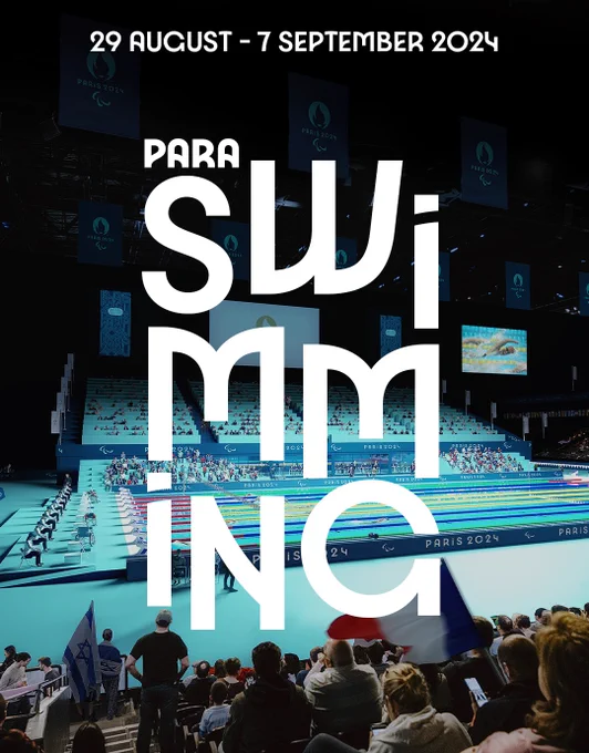 Visuel of the para swimming during the Paralympic Games on 2024.