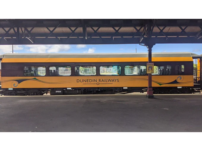 Dunedin Railways train sitting in Dunedin. Hope it comes back.