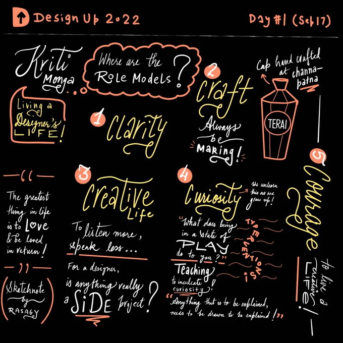 Sketchnotes from Kriti's talk