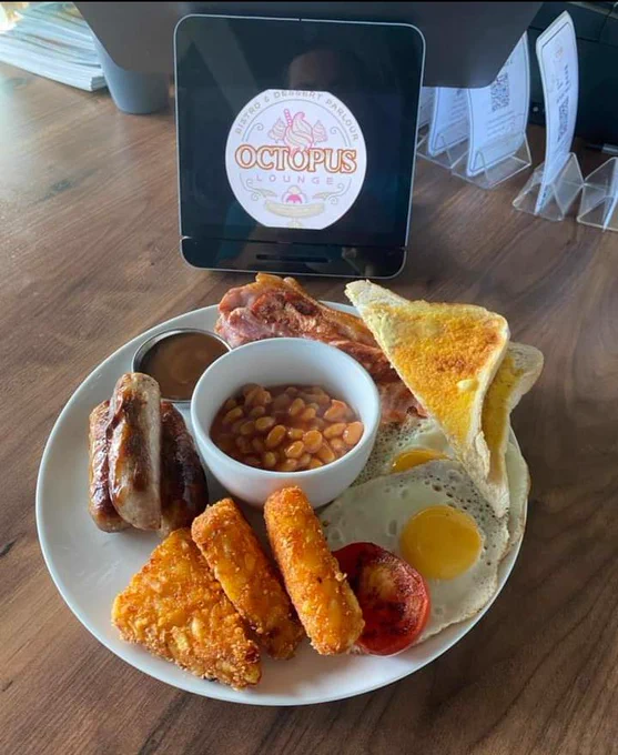 Picture of an Octopus Lounge all day breakfast. 