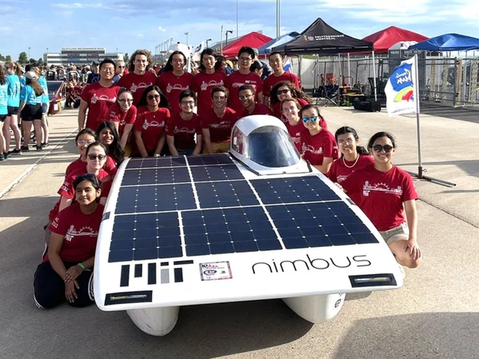 Solar Car Team with their car