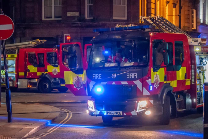 Two Fire engines at the scene of the incident