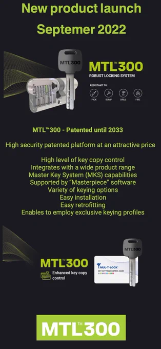 MTL300 Locks and keys now available. master keyed, keyed alike, padlocks cylinders and keys. 