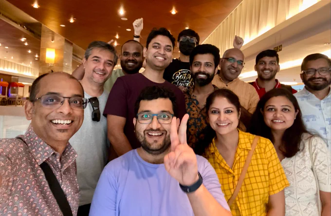 some volunteers of the designup core team at sheraton grand in north bangalore

