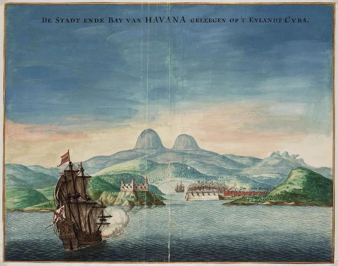 Vingboons, Johannes. Gezicht op Havana [View of Havana], ca. 1665. Watercolor. Nationaal Archief, The Netherlands. Https://commons.wikimedia.org/wiki/File:AMH-6757-NA_View_of_Havana.jpg.