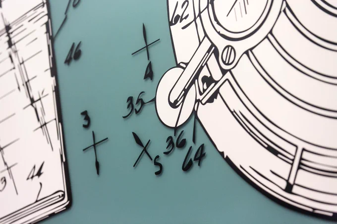 A close up of a section of a patent drawing 